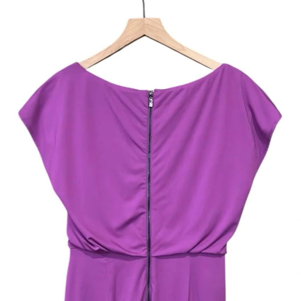 Vince Camuto Side Drape Cocktail Dress Purple Size 4 - Picture 5 of 11